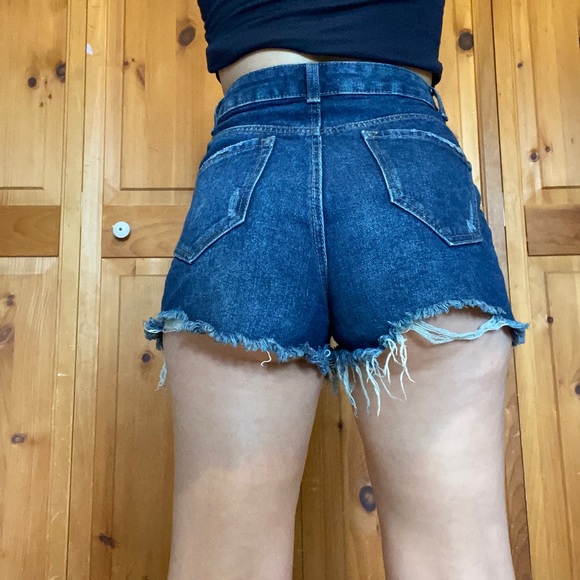 Primark Dark Wash Jean Shorts - Picture 2 of 5